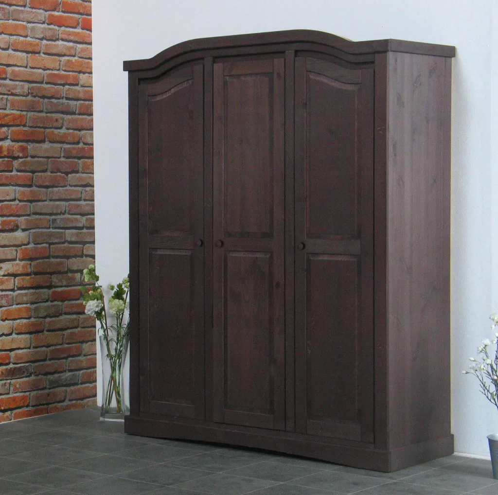 3 Türiger Kleiderschrank Rico Kiefer Massiv Schlafzimmer Schrank Möbel Kolonial – Bild 6