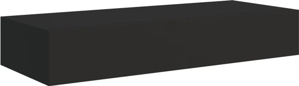 VidaXL Wand-Schubladenregale 2 Stk. Schwarz 60x23,5x10 Cm MDF