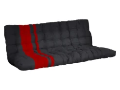Futonmatratze Für Klappsofa-Betten - 1 Zone - Härtegrad 1 - 135 X 190 Cm - Stärke 10 Cm - Rot & Schwarz - MODULO