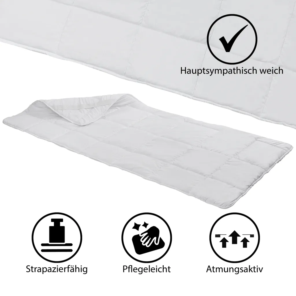 Relaxsan Komfort Basic Topper |140x200 | Höhe 2,5 Cm Höhe, Füllung 100% Polyester – Bild 4