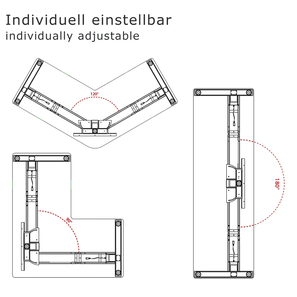 Albatros LIFT L7W Gestell Für Eckschreibtisch Höhenverstellbar Elektrisch Weiß - Winkelschreibtisch Mit Memoryfunktion, Digital-Display, Kindersicherung - Schreibtischgestell Höhenverstellbar Elektrisch Und Stufenlos – Bild 8