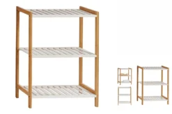 Regal Braun Weiß Holz 25 X 62 X 47 Cm