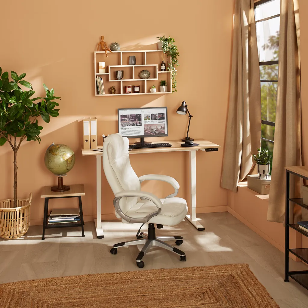 Tectake Tischgestell Twain Höhenverstellbar 110-168x60x60-125cm - Weiß – Bild 2