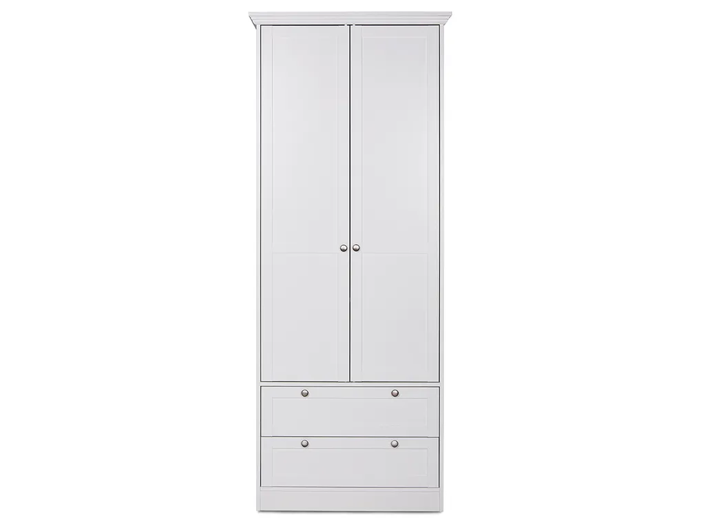 Kleiderschrank Mehrzweckschrank Schlafzimmerschrank Schrank Weiß "Landsted I" – Bild 4