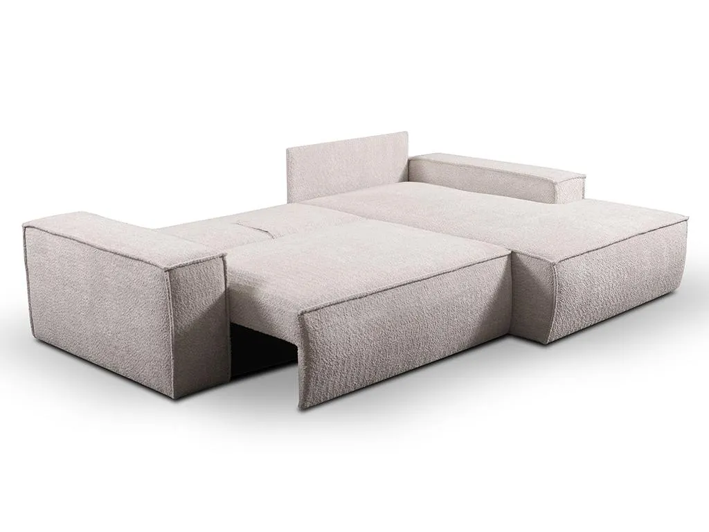 Ecksofa Mit Schlaffunktion - Bouclé-Stoff - Beige - Ecke Rechts - AMELIA Von PASCAL MORABITO – Bild 4