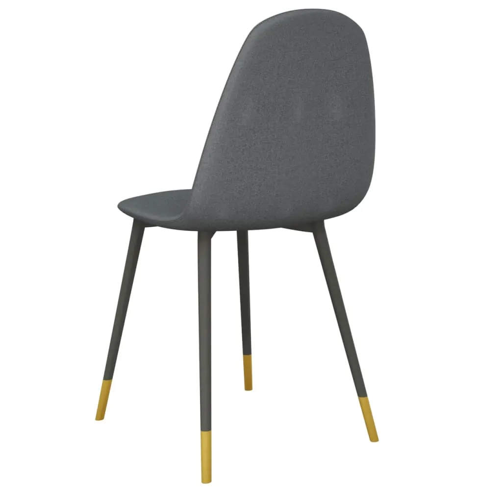 VidaXL Esszimmerstühle 2 Stk. Dunkelgrau Stoff – Bild 6
