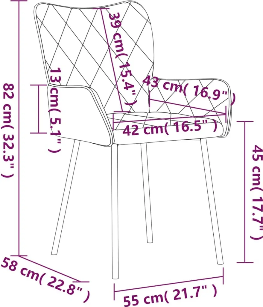 VidaXL Esszimmerstühle 2 Stk. Creme Stoff – Bild 9