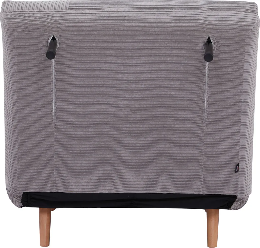 HOMCOM 2-in-1 Schlafsofa Schlafsessel Verstellbar Klappmatratze Gästebett ,Chaiselongue Im Cord-Optik, Für Schlafzimmer, Wohnzimmer Hellgrau 82 X 89 X 83 Cm – Bild 9