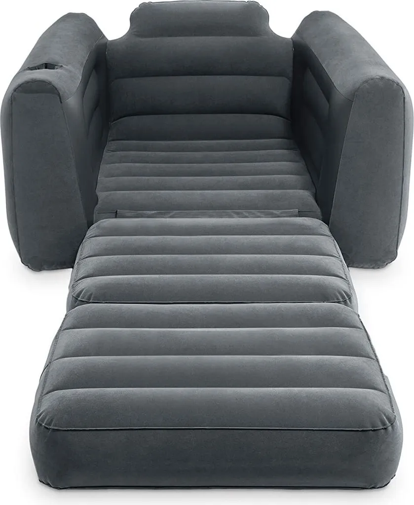 INTEX Ausziehbarer Sessel 117x224x66 Cm Dunkelgrau – Bild 7