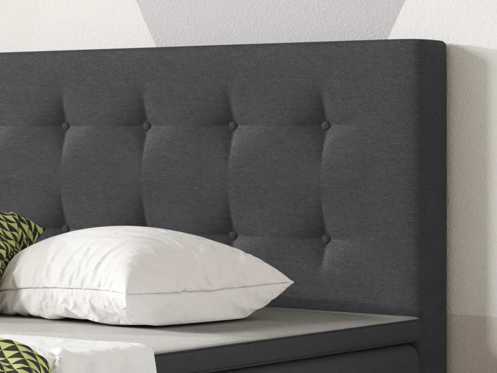 Inter Handels Boxspringbett Köln, 140x200, Anthrazit – Bild 3