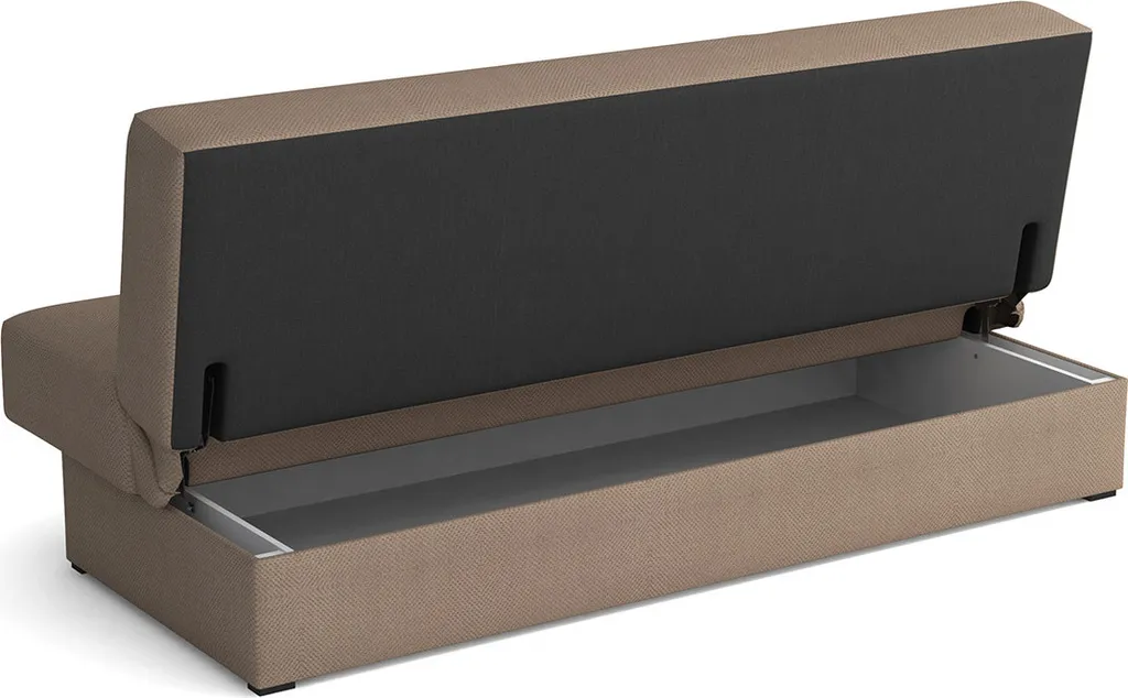 Mirjan24 Schlafsofa Adela Mini Cord, Couch Mit Schlaffunktion Und Bettkasten, 3 Sitzer Aufklappbar Sofa (Farbe: Poso 01) – Bild 5