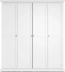 Paris Kleiderschrank 4-türig Weiß