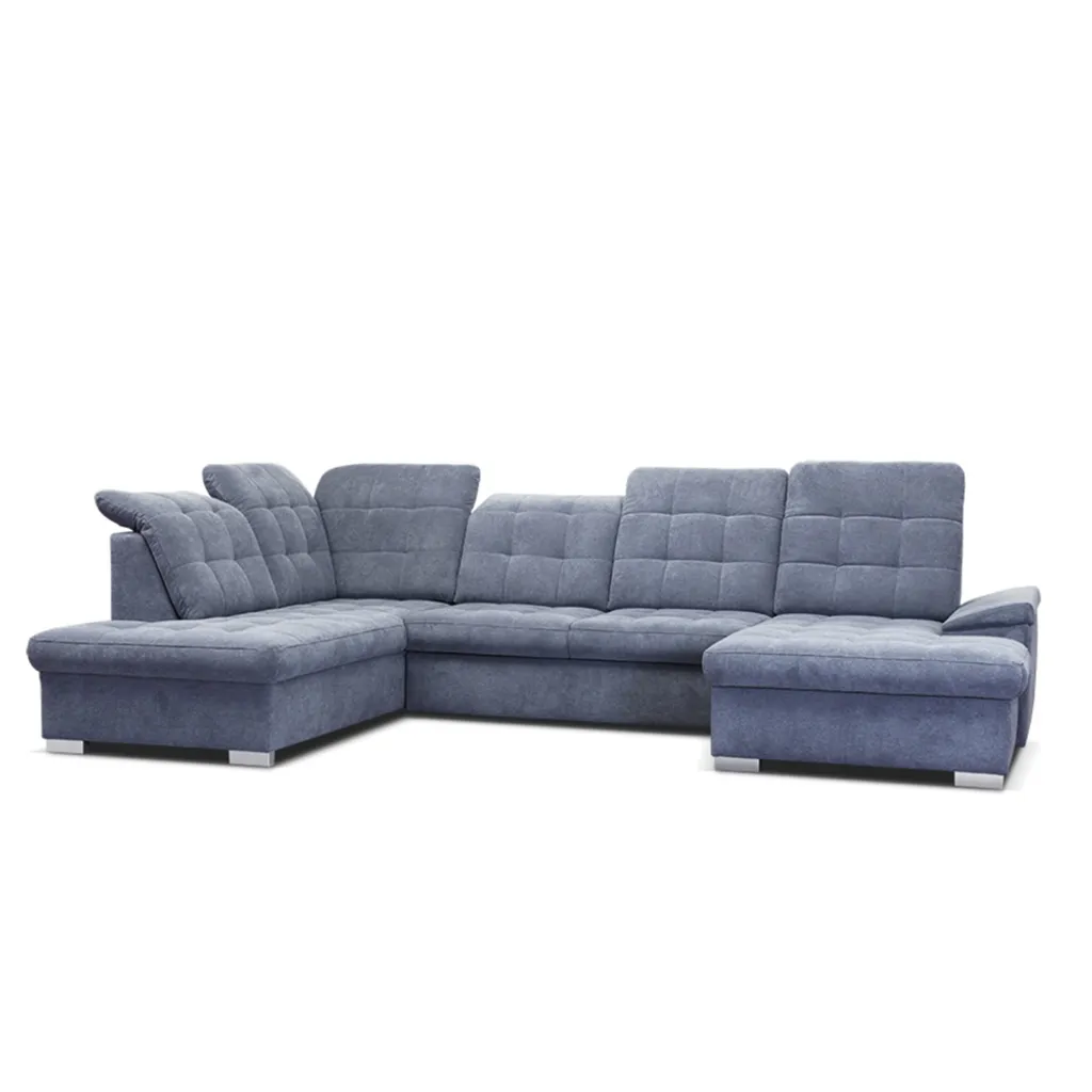 Selsey - Sofa In U-Form / Wohnlandschaft JAMAAL In Grau, Regulierbare Rückenlehne, Schlaffunktion, Bettkasten, Ottomane Rechts, 330 Cm – Bild 4