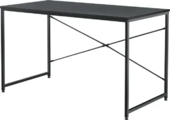 [en.casa] Schreibtisch 120x60x72cm Schwarz Eiche-Optik Bürotisch Computertisch Arbeitstisch PC Tisch