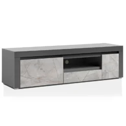 TV-Lowboard Hifi-Schrank Fernsehschrank TV-Unterschrank Multimediaschrank Stone, Variante:Lowboard 180cm Grau