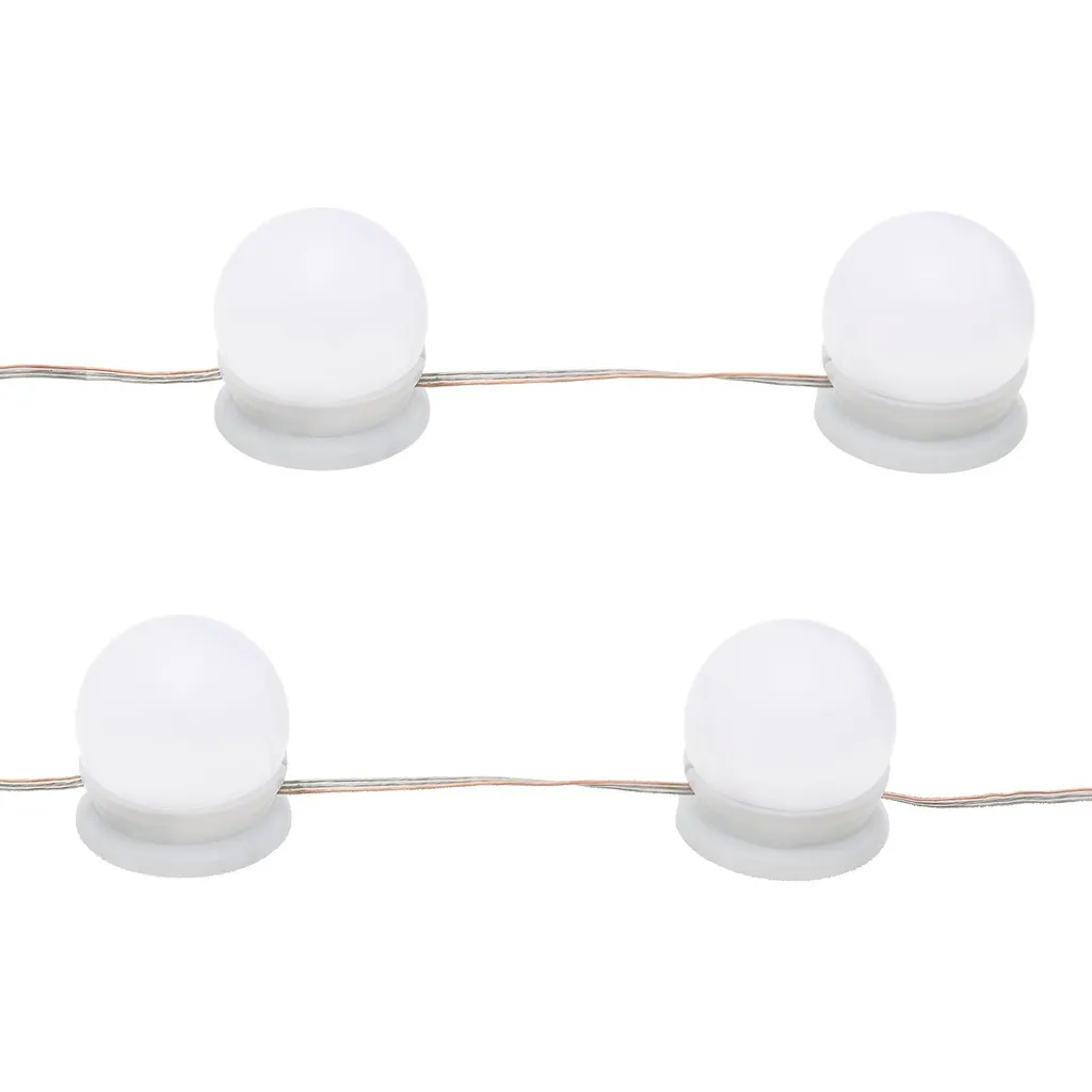 Juskys Schminktisch Bella Mit LED Beleuchtung, Spiegel, Schublade & 4 Ablagefächern - 108 X 40 X 140 Cm - Holz - Weiß - Kosmetiktisch Frisiertisch – Bild 15