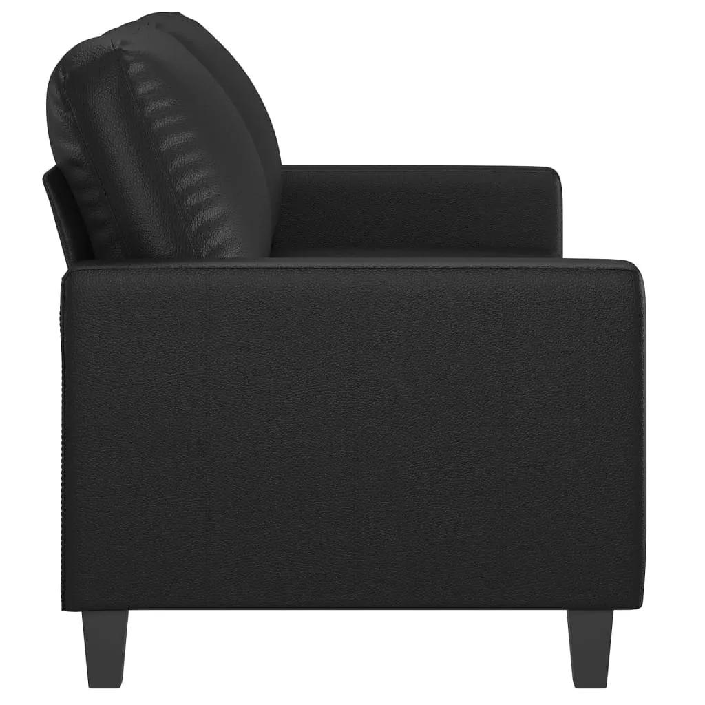 VidaXL 2-Sitzer-Sofa Schwarz 140 Cm Kunstleder – Bild 4