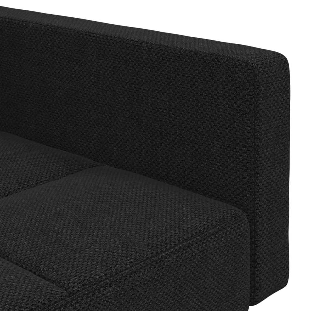 VidaXL Schlafsofa 2-Sitzer Mit 2 Kissen Schwarz Stoff – Bild 9