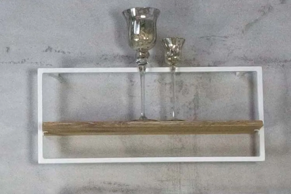 4-tlg. Wandregale In Weiß Gerahmt Mit Baumkante Von Holz4home® – Bild 8