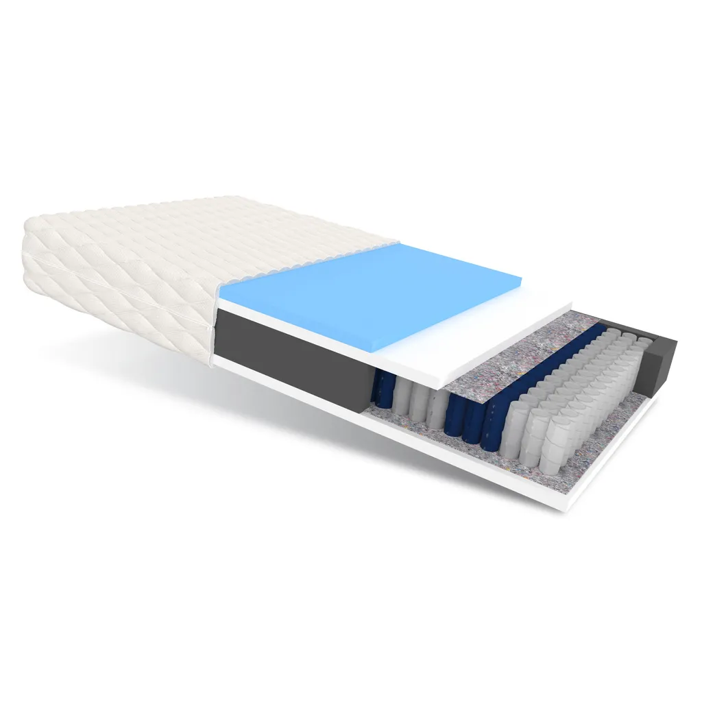 Matratze 120 X 200 Cm ENNA 7 Zonen H2 H3 Taschenfederkern HR-Schaum Höhe Ca. 19 Cm Matratzenbezug Premium Jersey. – Bild 2