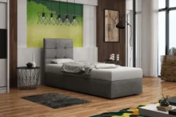 FURNIX Boxspringbett ARTEOS II 90x200 Mit Bettkasten Und Kopfteil CO160 Grau