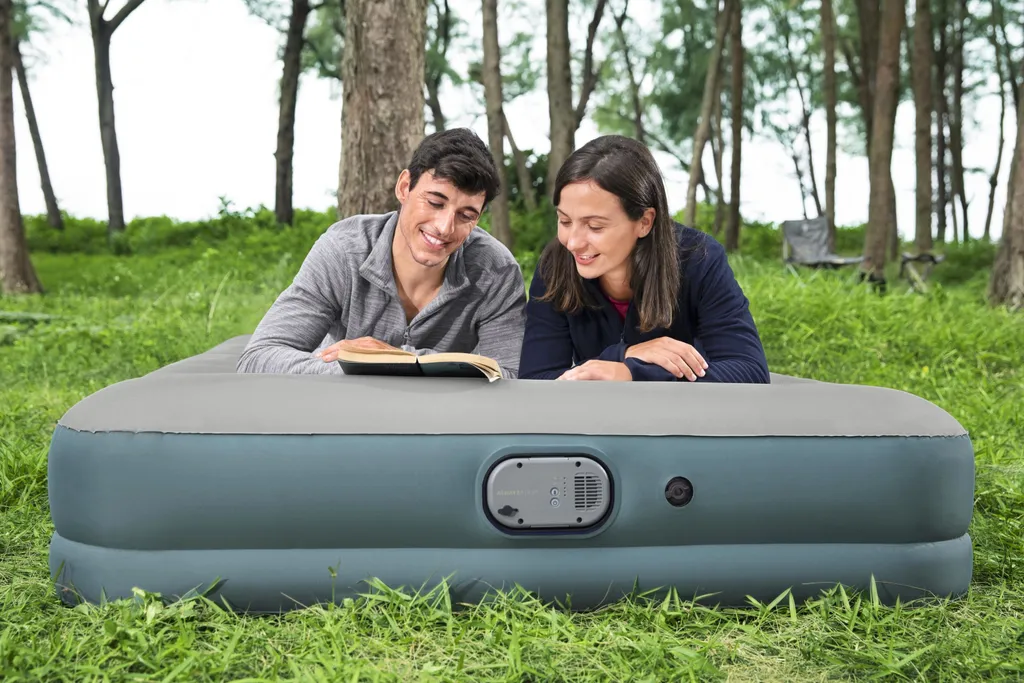 Bestway Luftmatratze - 2 Personen - PVC/Polyester - Integrierte Wiederaufladbare Pumpe - Fortech™ Material - I-Beam Konstruktion - Integriertes Kissen – Bild 10