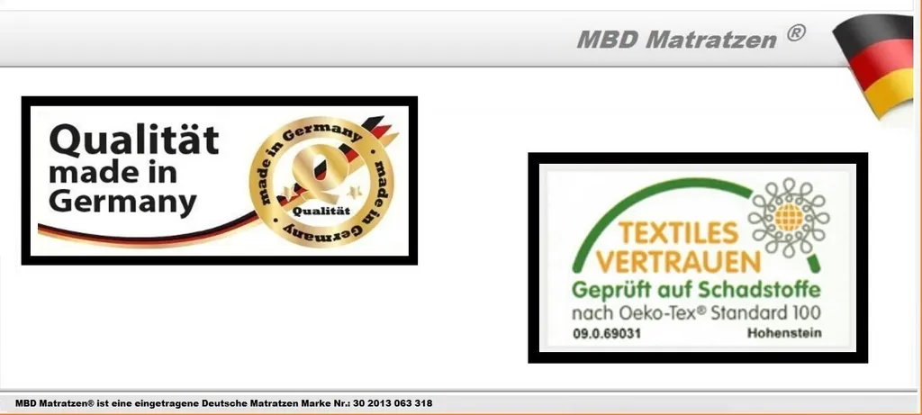 Gelschaum Topper - RG 65 Kg/m³ - Matratzen Topper LUX 10 "Milano EC" - Höhe Ca. 10 Cm (Kern 8 Cm) (180x200 Cm / 10 Cm Höhe) – Bild 3