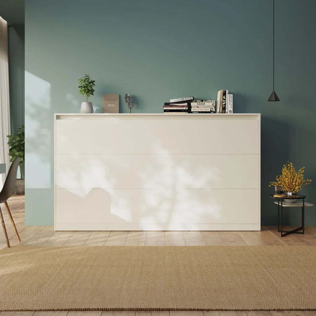 SMARTBett Schrankbett Classic 100x200cm Horizontal Weiss – Bild 15