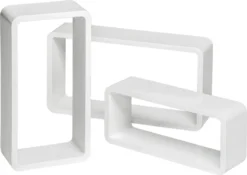 Tectake Quader Wandregal Leonie - Weiß