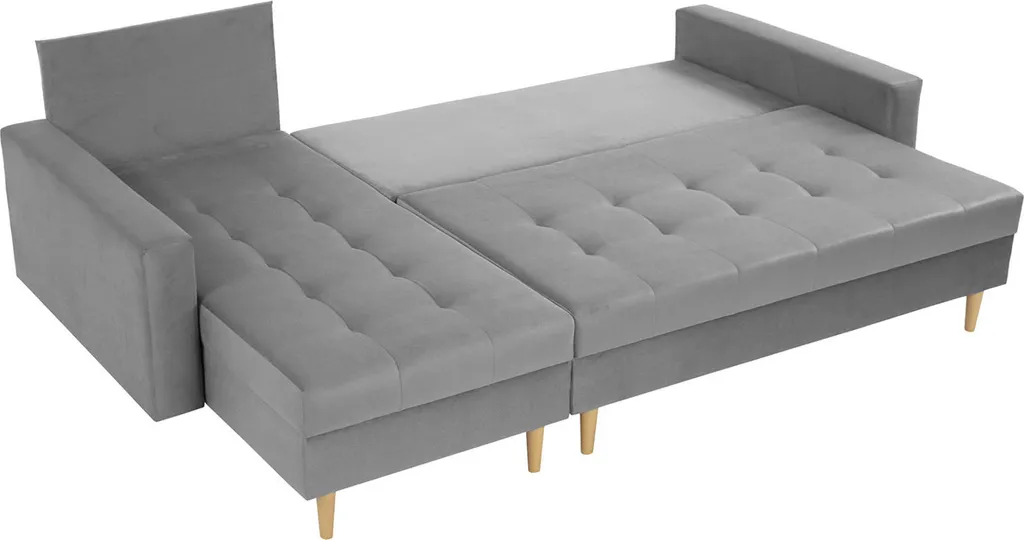 Mirjan24 Ecksofa Kojan, Universal Wohnzimmer Eckcouch Mit Schlaffunktion Und Bettkasten (Farbe: Manila 16) – Bild 6