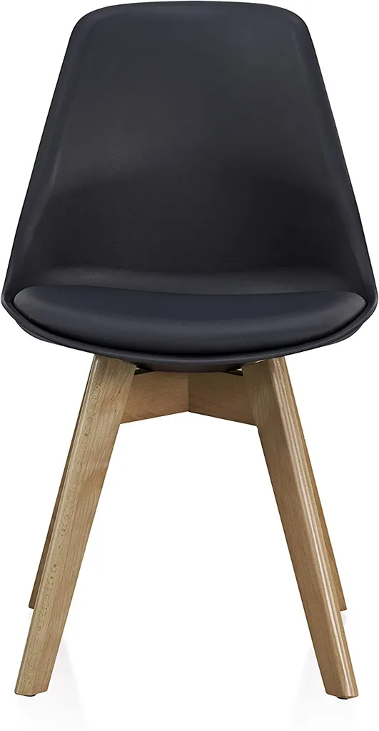 Esszimmerstuhl -4 Stück-Esszimmerstühle - Schalenstuhl - Gestell Aus Buchenholz - Schwarz – Bild 3