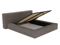 Bett Mit Bettkasten - 180 X 200 Cm - Cord - Taupe - TIMANO