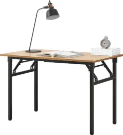 [neu.haus]® Klapptisch - 120 X 60cm Schreibtisch Bürotisch Computertisch Tisch Klappbar Buche / Schwarz