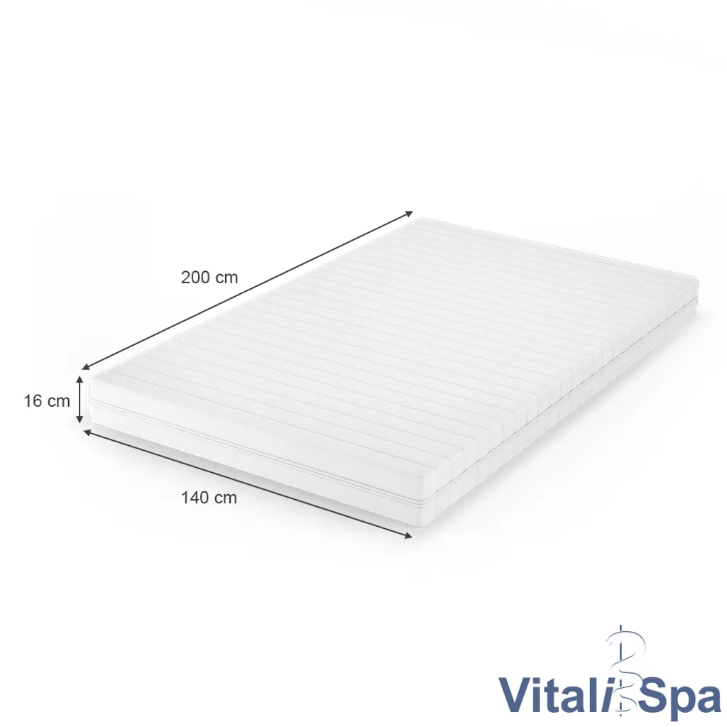 VitaliSpa Calma Comfort Plus Premium Marken Kaltschaum 7 Zonen Schaum Matratze 140x200 H2 – Bild 9