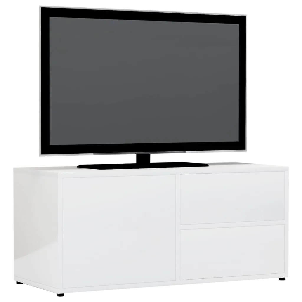 VidaXL TV-Schrank Hochglanz-Weiß 80x34x36 Cm Holzwerkstoff – Bild 4