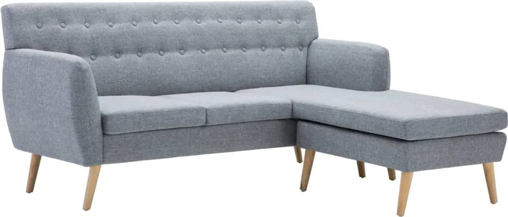 VidaXL Sofa In L-Form Stoffbezug 171,5 X 138 X 81,5 Cm Hellgrau