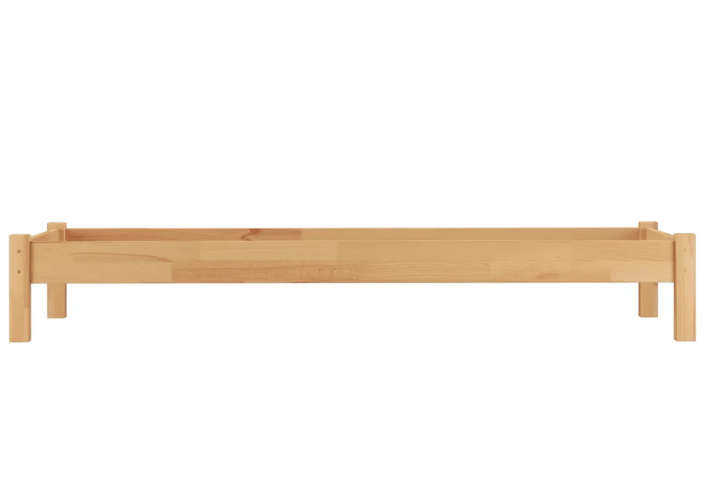 Einzelbett Jugendbett 100x200 Buche Natur Massivholzbett Futonbett Zubehör Wählbar V-60.84-10Rollrost Inkl. – Bild 5