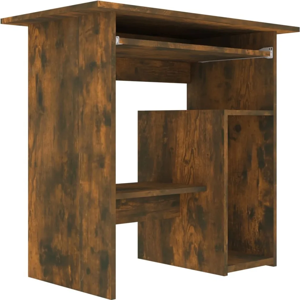 VidaXL Schreibtisch Räuchereiche 80x45x74 Cm Holzwerkstoff – Bild 4