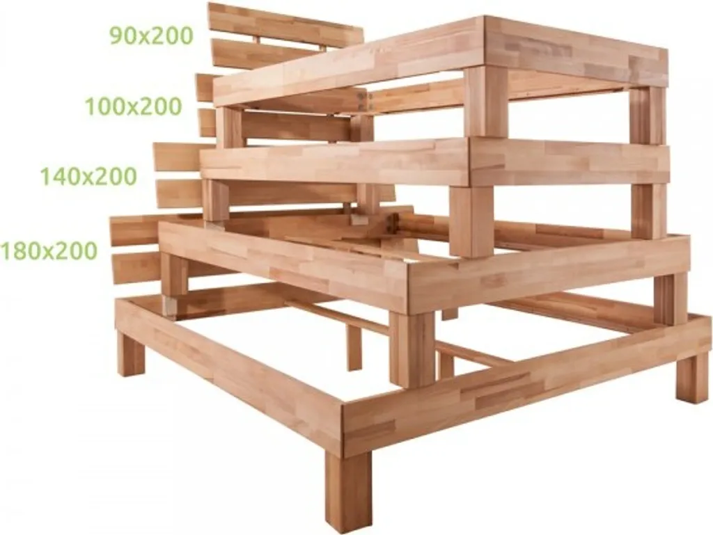 Relita Futonbett Julia 140 Aus Kernbuche 140 X 200 Cm, Oberfläche Geölt – Bild 4