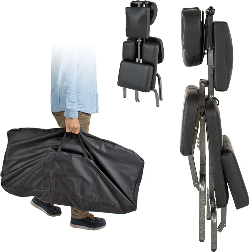 Tectake Massagestuhl Aus Kunstleder - Schwarz – Bild 5