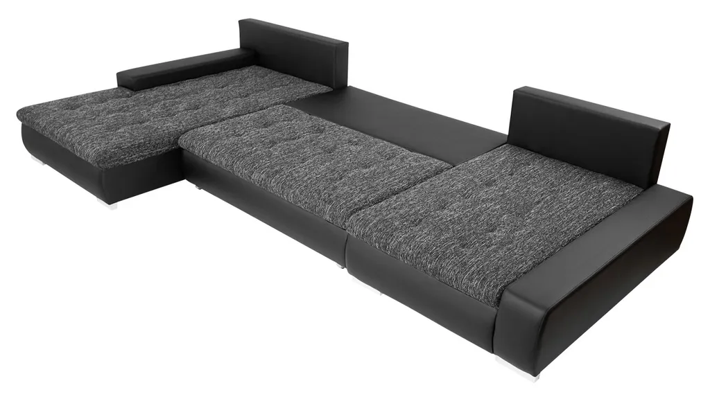 Mirjan24 Ecksofa Caro, U-Form Couch, Eckcouch Mit Bettkasten Und Schlaffunktion, Polsterecke, Couchgarnitur, Farbauswahl, Bettsofa Für Wohnzimmer (Soft 017 + Casablanca 2316) – Bild 4