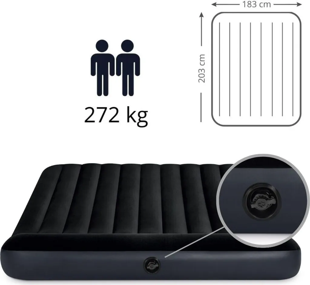 Intex Luftbett King Dura Beam Pillow Rest Classic 183x203x25cm – Bild 5