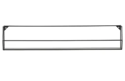 WOOOD Zeta WandregalxL Horizontal Schwarz - Schweberegal Metall Würfelregal Für Wanddeko Regal