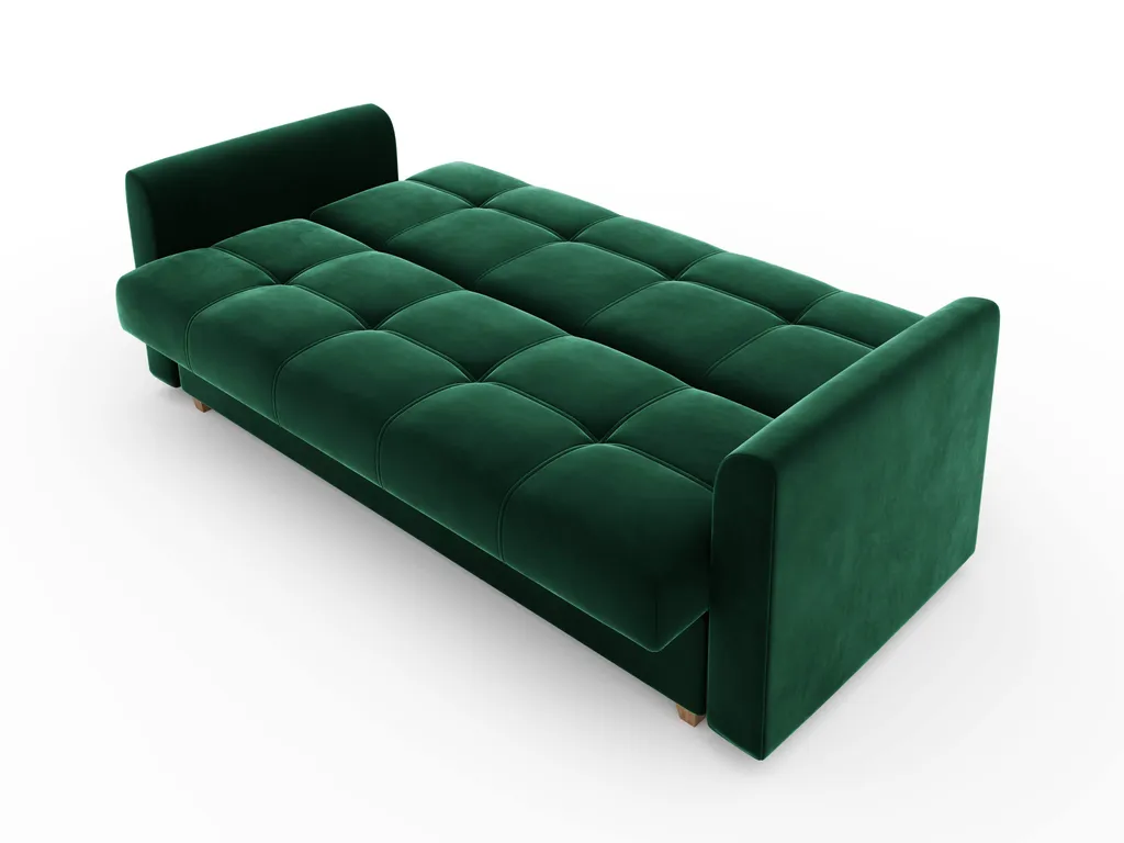 FURNIX Sofa 3-Sitzer-Schlafsofa LENTIS, Polstercouch Mit Bettkasten Grün IT10 – Bild 3