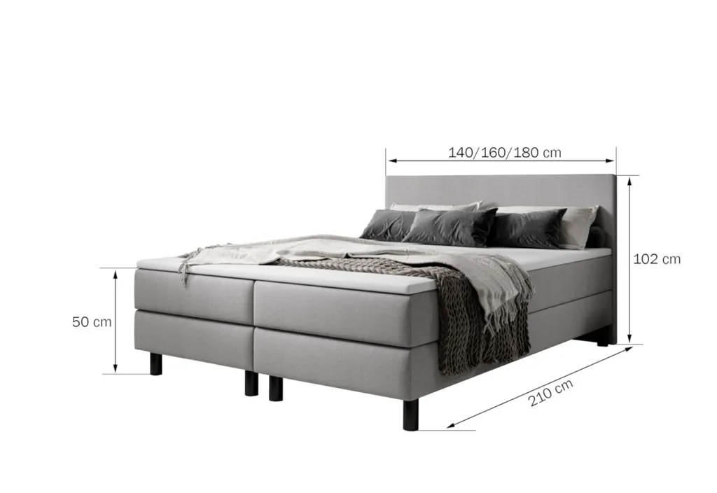 Polsterbett Boxspring BONITA, Tagesbett, Schlafcouch, Einzelbett, 180x200, Inari 72 – Bild 2