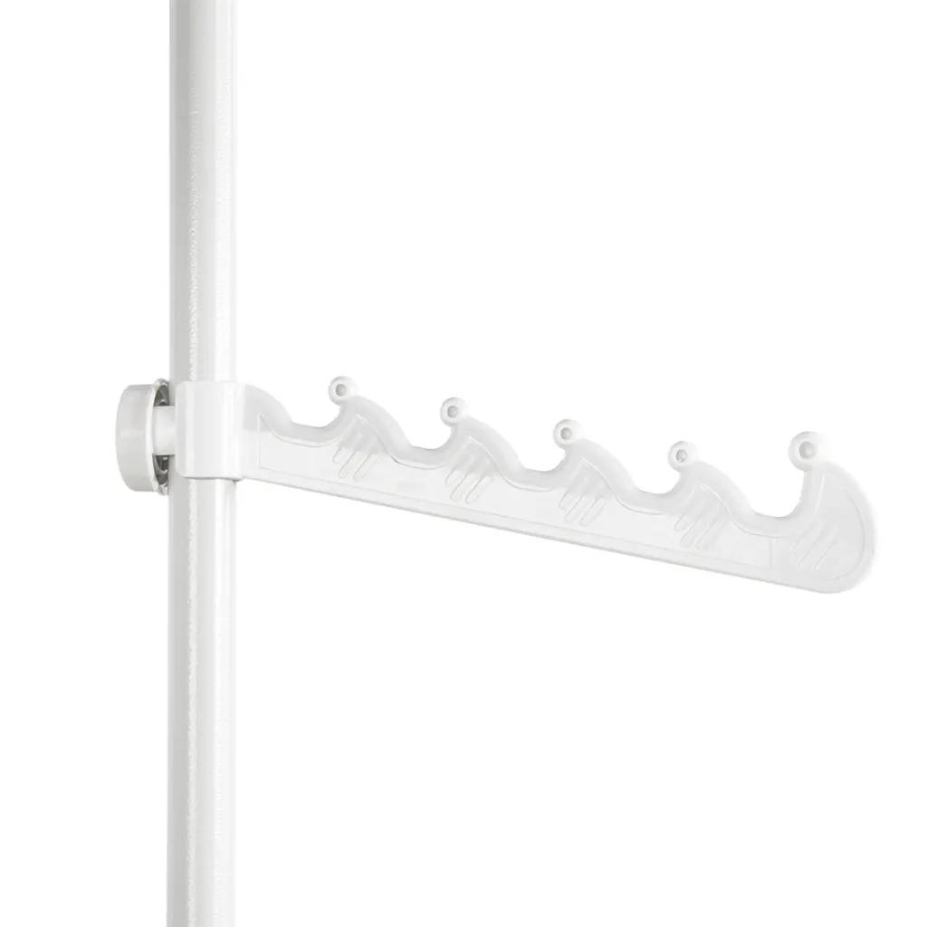 SoBuy FRG109-W Teleskop Garderoben System Mit 2 Kleiderstangen Kleideraufbewahrungssystem Regalsystem Kleiderständer – Bild 5