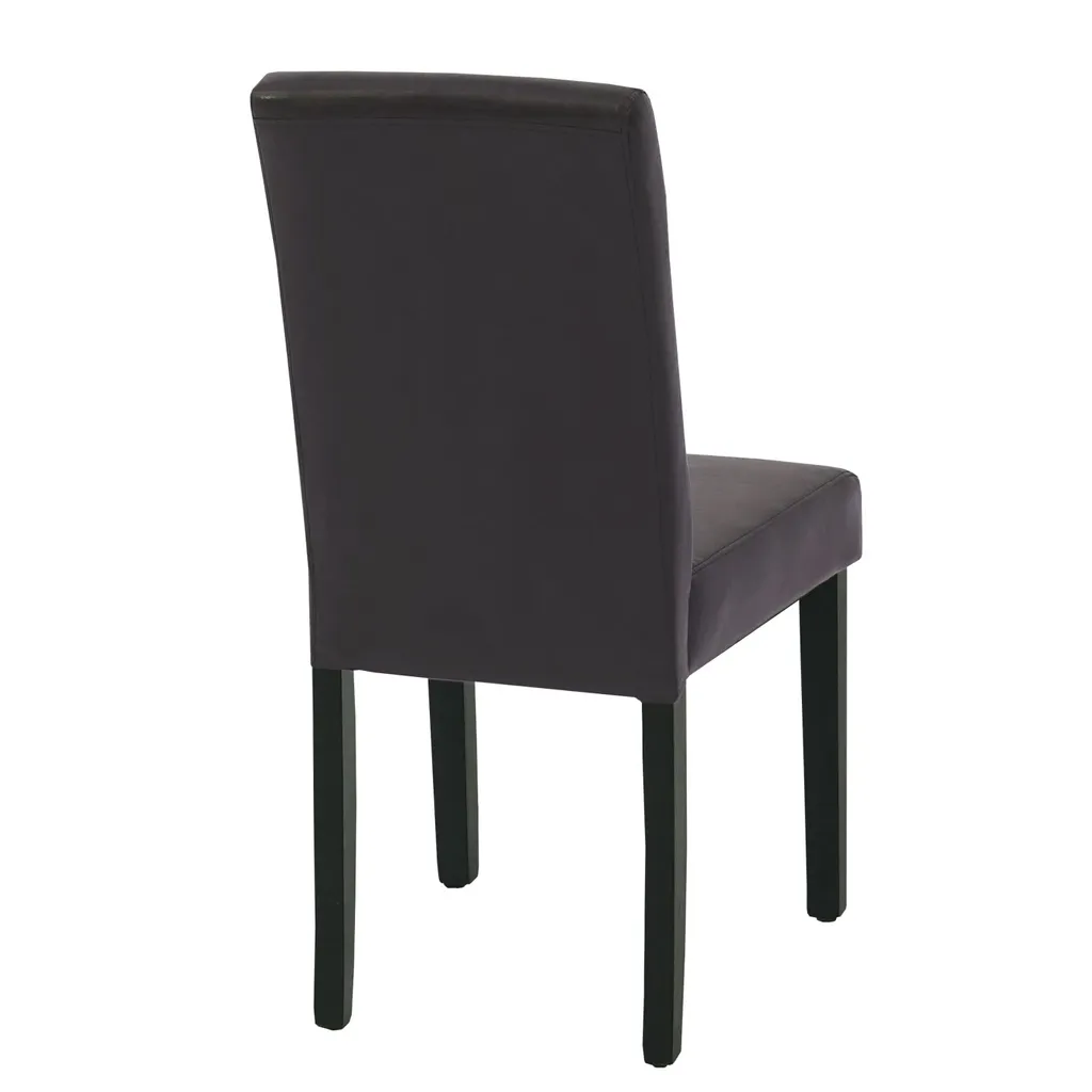 4er-Set Esszimmerstuhl HWC-J99, Küchenstuhl Stuhl Polsterstuhl, Holz Kunstleder Braun, Schwarze Beine – Bild 5