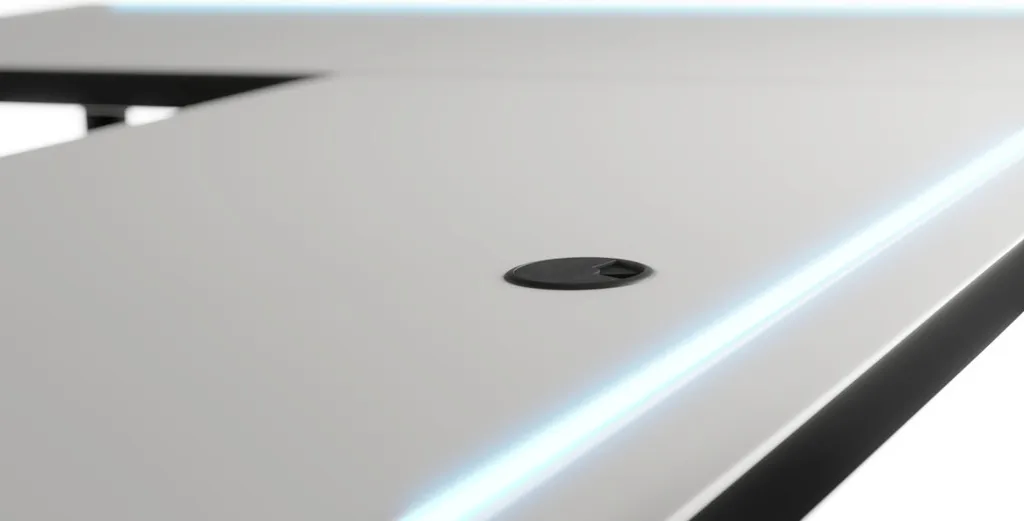 Eck-Computertisch LOOK N, 200/135x73-76x65, Schwarz, Recht – Bild 3