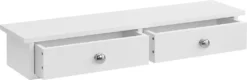 Wandregal Mit 2 Schubladen Regal Ablage Hängeregal Wand 10x60x15cm Weiß [en.casa]