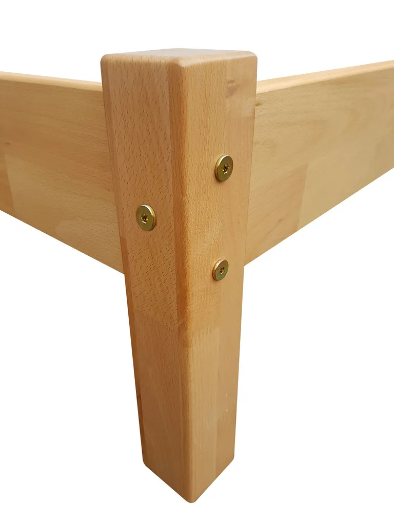 Einzelbett Jugendbett 100x200 Buche Natur Massivholzbett Futonbett Zubehör Wählbar V-60.84-10Rollrost Inkl. – Bild 10